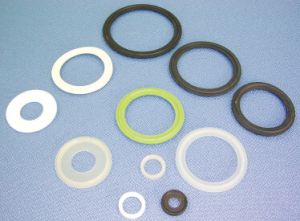 Custom compression-molded silicone gasket in WH factory