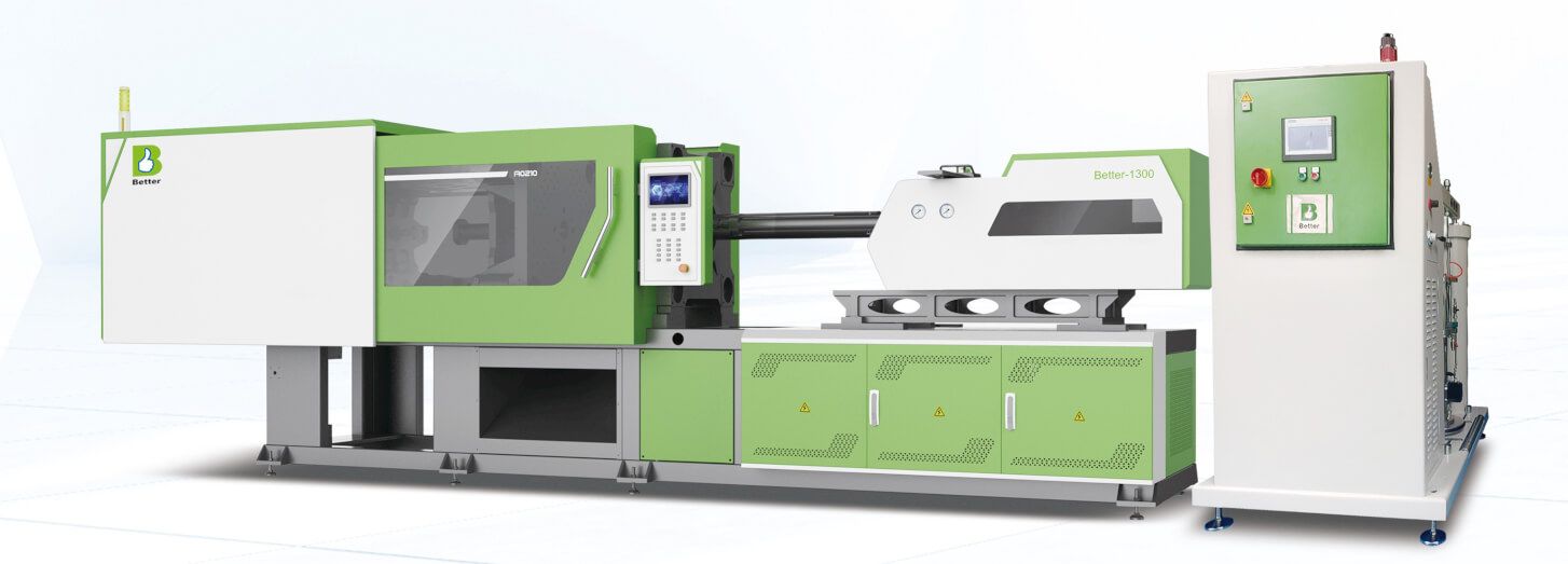 Injection molding machine producing high-tolerance silicone parts